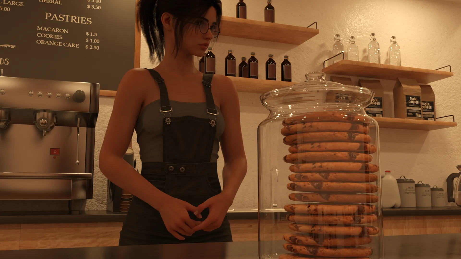 Working on my upcoming adult visual novel “Rain After Her” [18+] posted by FrontriseStudios