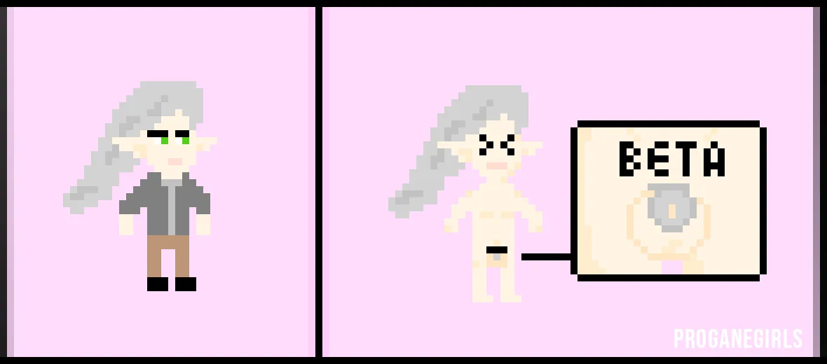 Would you play a game where the hero is locked in chastity!? Hubby here! ✦ I've been learning how to do illustration for a while... and now also pixel art posted by profanegirls