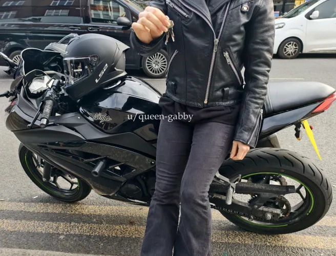 Would you ride around as my pillion passenger whilst in a cock cage? by queen-gabby