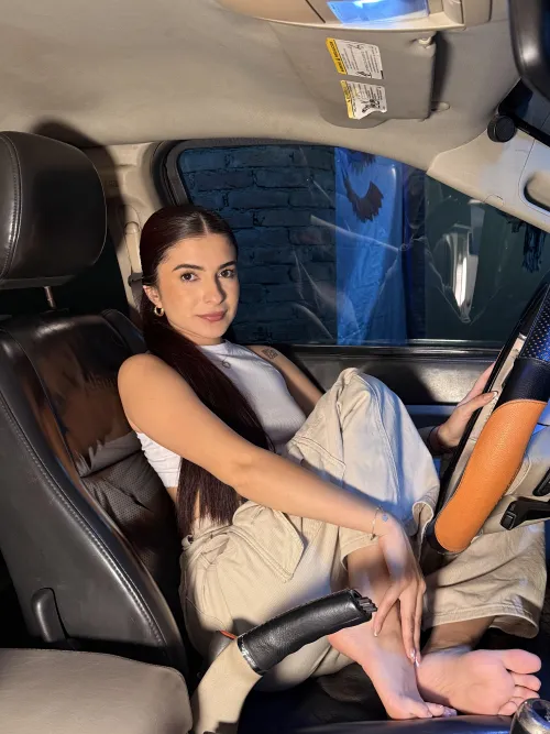 Would you sniff and lick my 19yo soles while inside my car by NaughtySummer_6