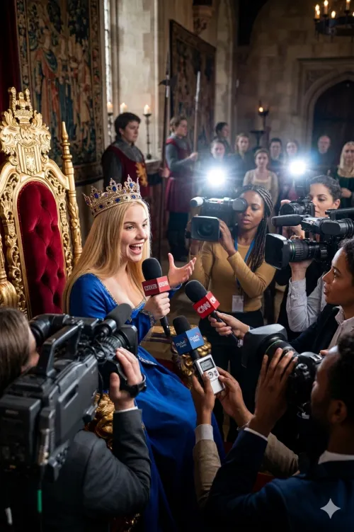 Wow! What a great turnout of reporters and journalists for my very important press conference! by Rainbow_And_Sunshine