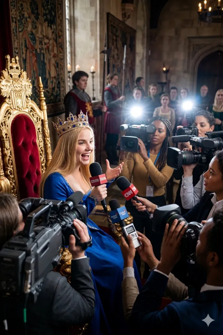 Wow! What a great turnout of reporters and journalists for my very important press conference! posted by Rainbow_And_Sunshine
