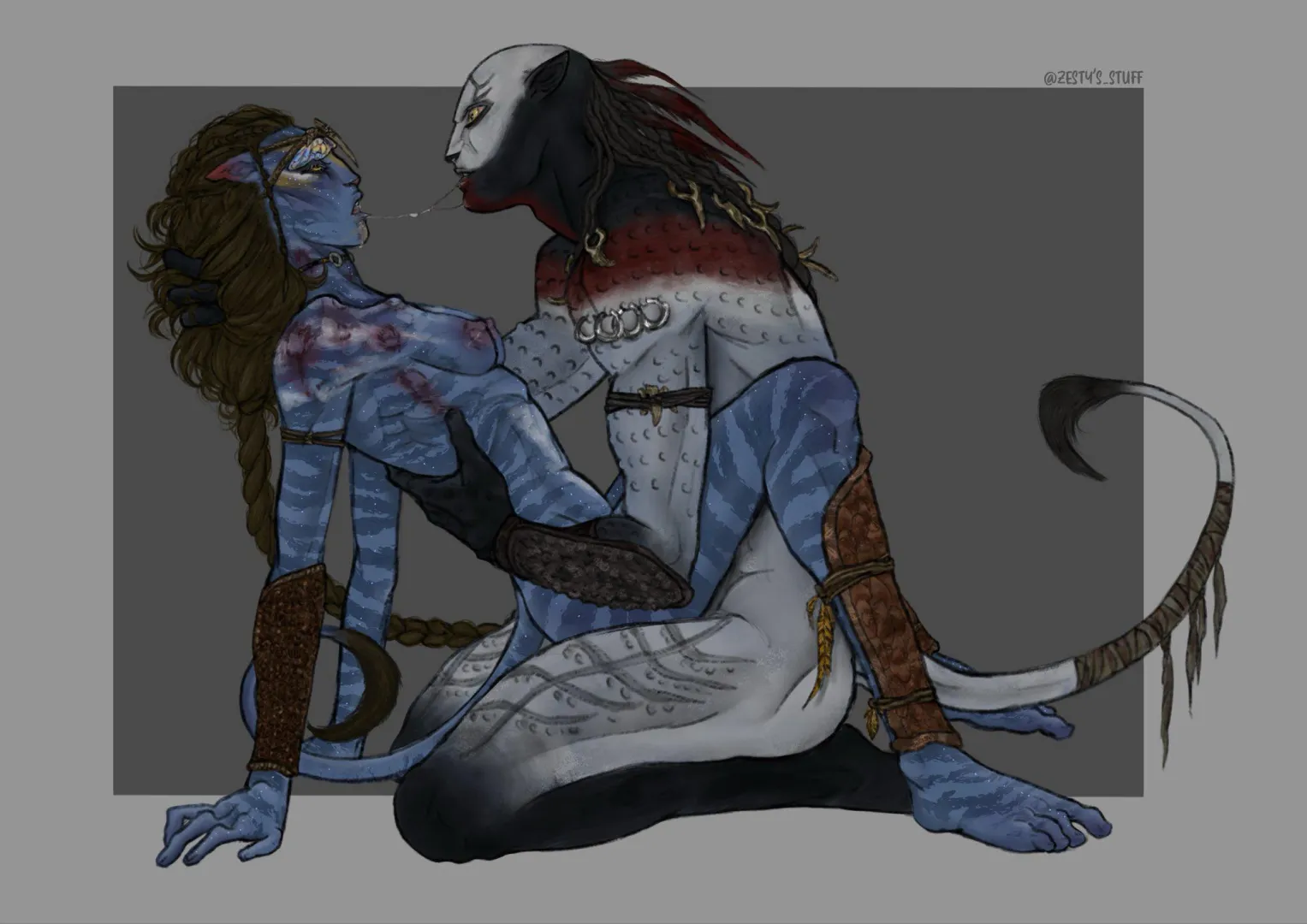 Wukula with a Sarentu (Zestyz_stuff) posted by NastinaX