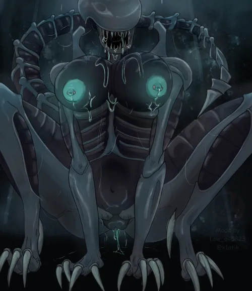 Xeno in heat [F] (art by me) by Low_Oil5823