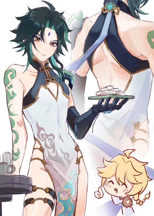 Xiao serving tea (24浮浮) by FNBNBF22