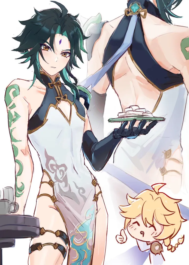 Xiao serving tea (24浮浮) posted by FNBNBF22