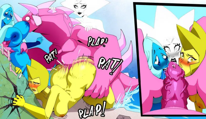 Yellow Diamond, Blue Diamond, White Diamond, & Monster Steven (coolerinker) [Steven Universe] by Civil-Avocado9515