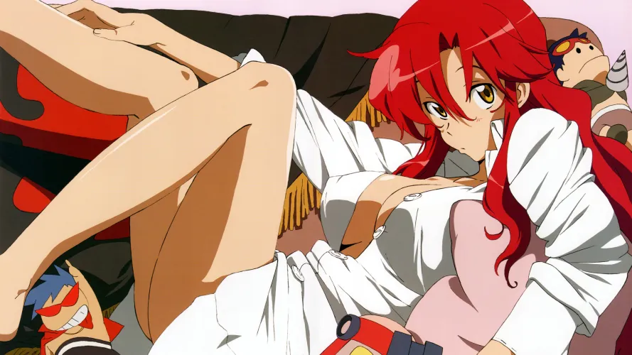 Yoko on the couch [Gurren Lagann] (3840x2160) by acoolrocket