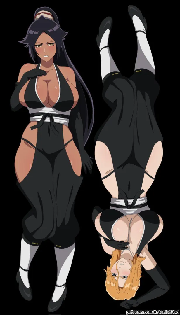 Yoruichi and Rangiku Made Some Alterations To Their Uniforms (by artanis69) posted by SaberLover1000