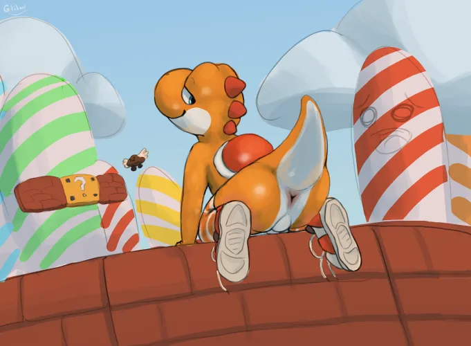 Yoshi with more sinister aura (glibnel) [M] by Olive-The-Otter