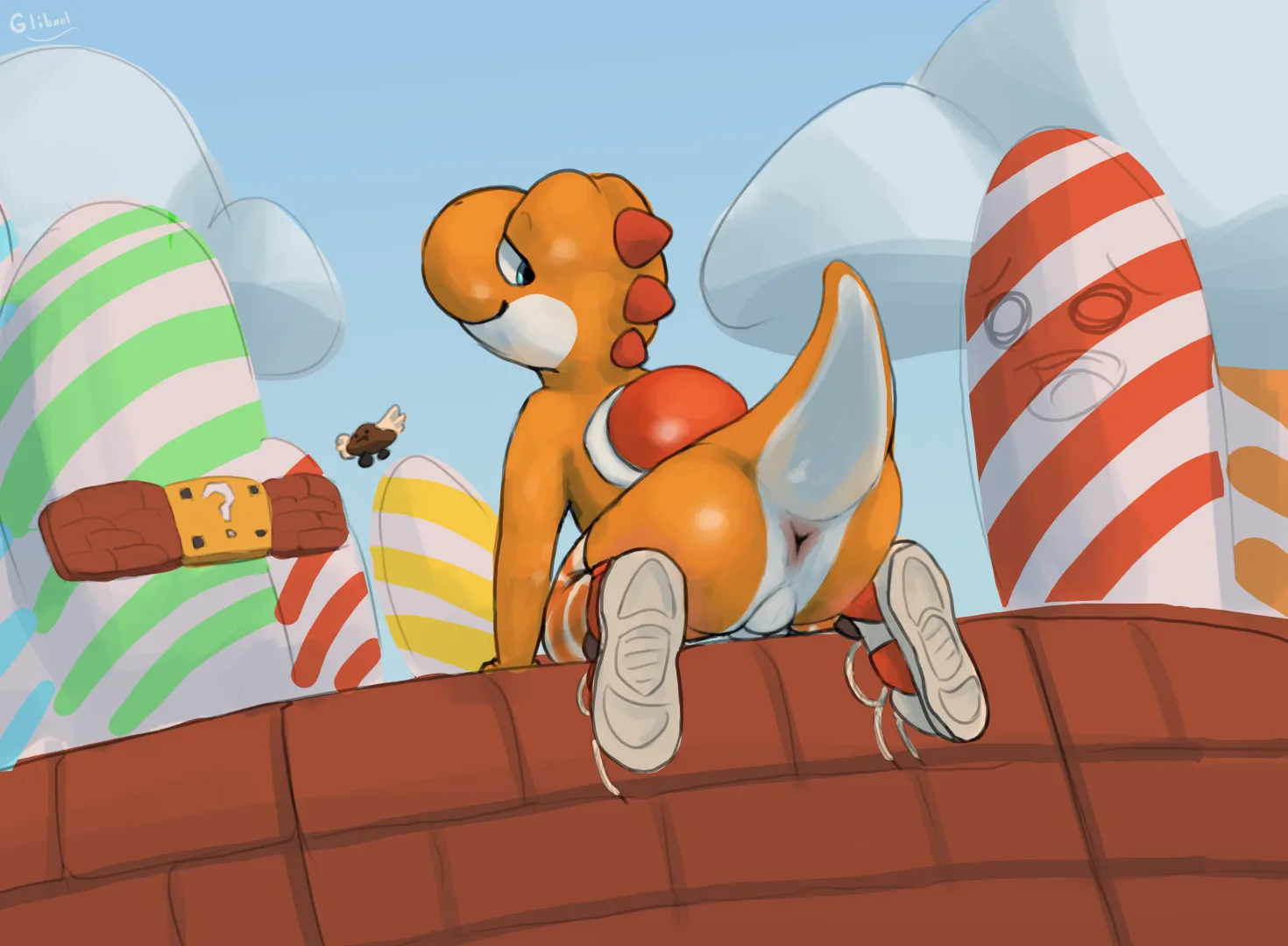 Yoshi with more sinister aura (glibnel) [M] posted by Olive-The-Otter