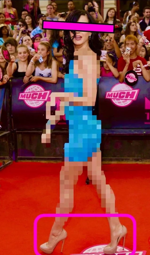 You bought a ticket to the kid-themed award show and stood outside for hours- the only adult male- to make sure you had a good spot on the red carpet. All these kids want to see their idol Katy Perry. You want to take creep shots of her feet so you can g posted by WesMantoothBNWO