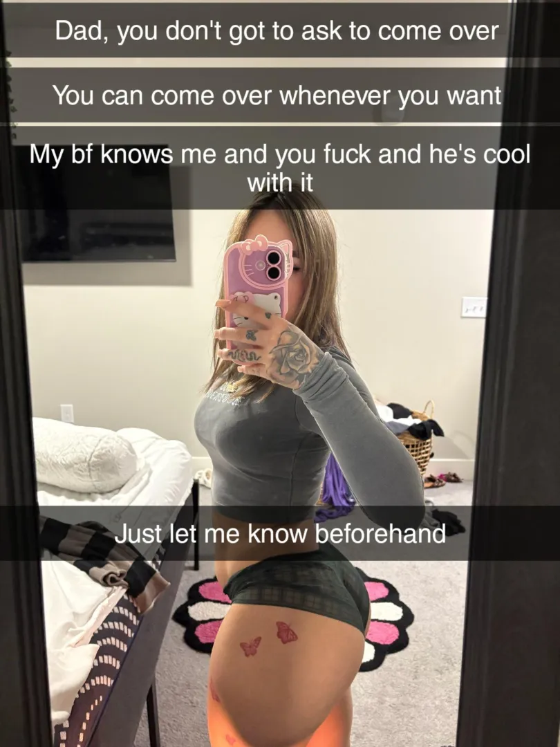 You can come fuck me whenever you want, dad posted by Captionsforever