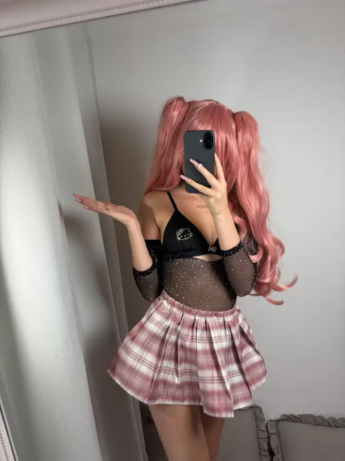 You can only stare at my covered body, is it too much for you?  by PinkDolxo