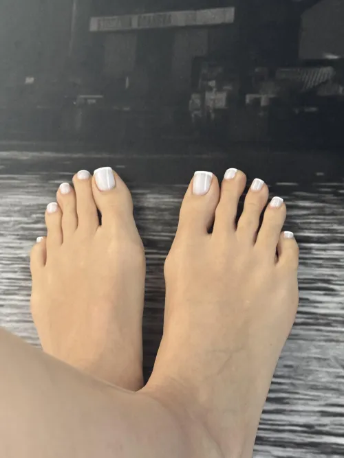 You deserve white french toes on you! by longtoeslady