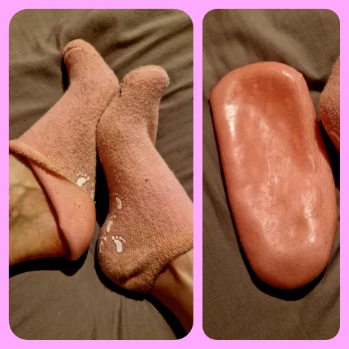 You just know these old filthy moisturiser socks would feel amazing wrapped around your cock with their silicone inside  by Scottishkitty1