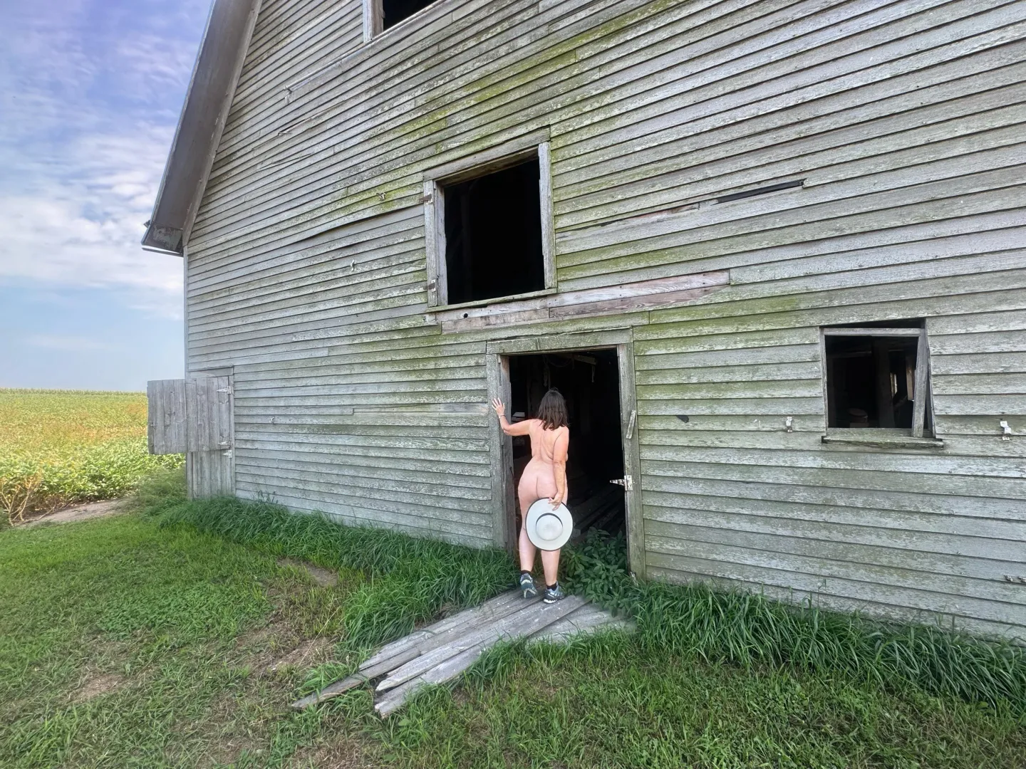 You said to meet you behind the barn ! Im here  posted by MrsDarling55