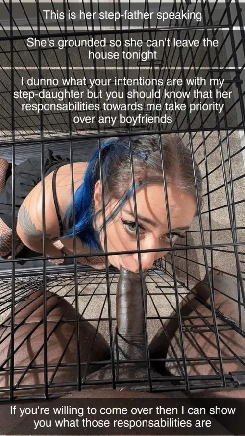 You were supposed to go on a date with her but her step-father sends this by Captionsforever