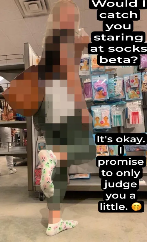 You wish you can see me in public with my socks on loser by michellesocks