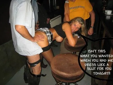 Youd LOVE to watch a bar Full of Drunk Strangers bend your girl over and take turns Blowing FAT LOADS in her Pussy all night long!!!! posted by bwc888