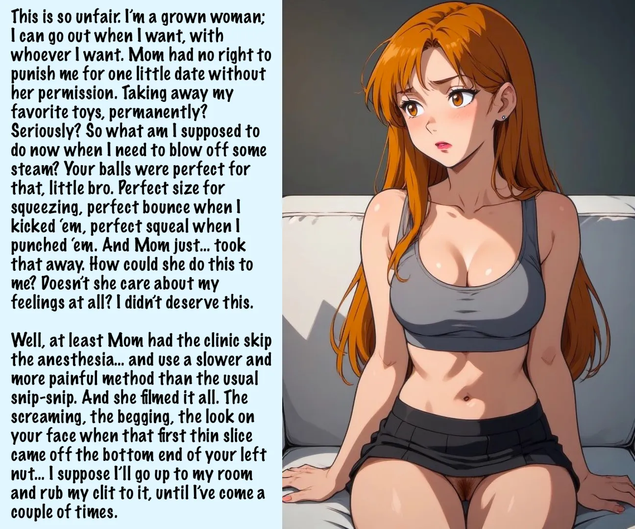 Your balls were her favorite toys… [AI Image] (punishment81 on ImageFap) posted by MasticatrixPenalty