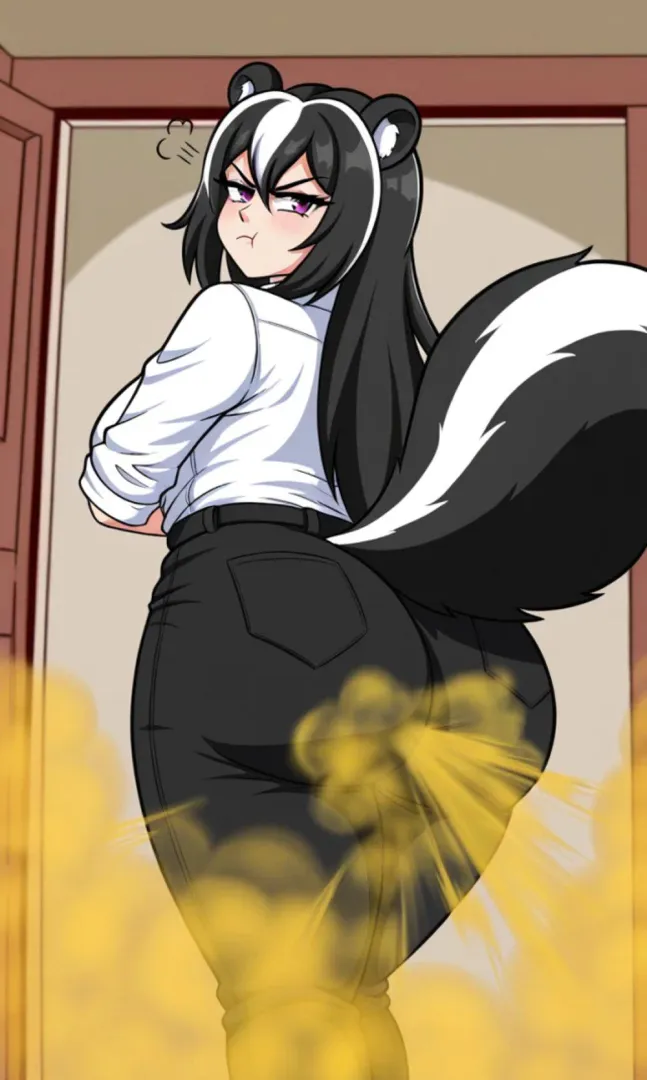 Your bossy skunkgirl coworker [fart] [Skunkgirl] [caveduck] posted by Horniest-Around