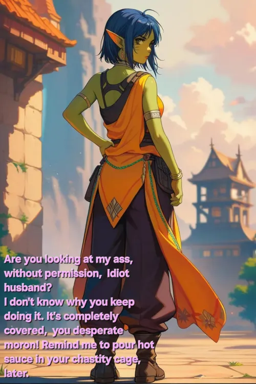 Your Goblin Wife Says to Stop Looking at Her. by AlltheseShadows