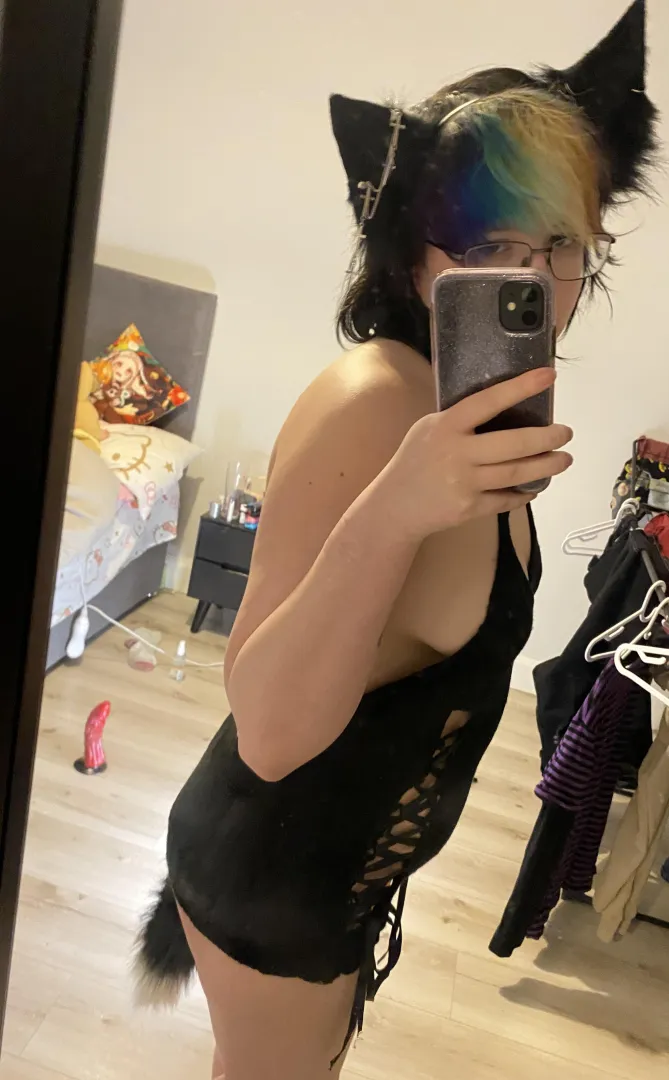 Your little rainbow haired kitty is waiting for you  posted by blairbatesof