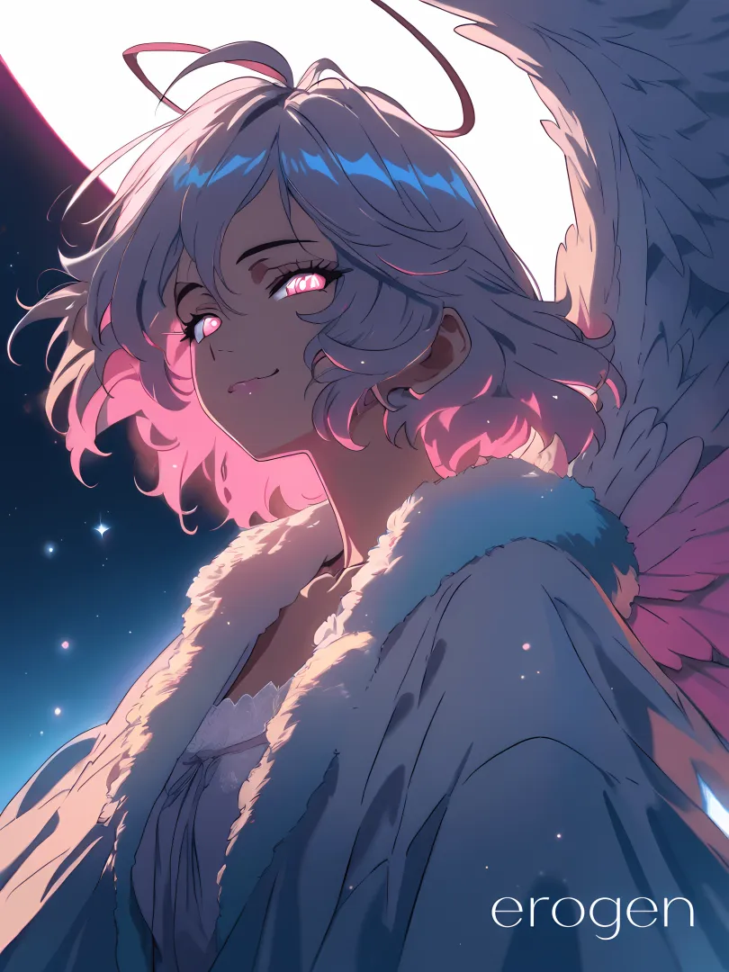 your moonlit fluffy mothgirl posted by SecretBanjo778