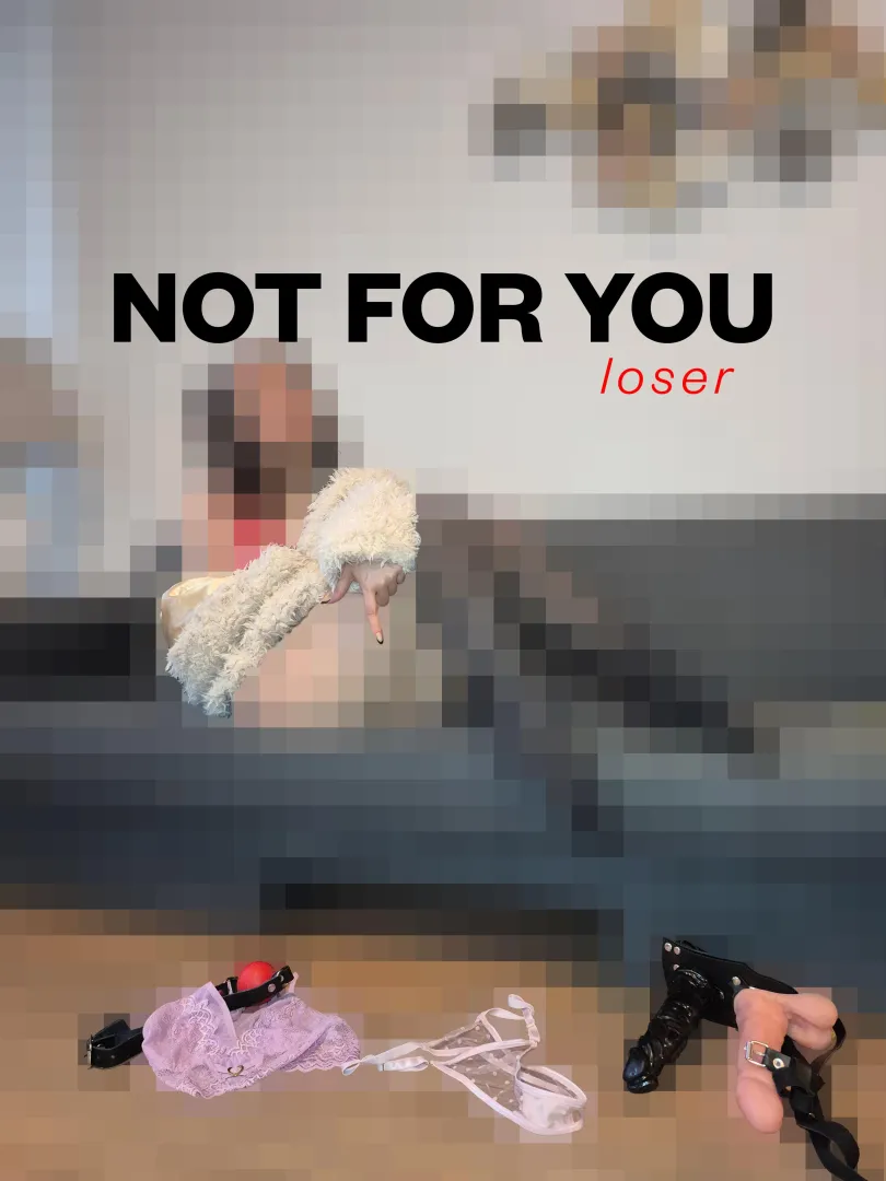 You’re here to get nothing. You exist to empty your wallet for me and to be my personal toy to play with. posted by TinkerBellatrixx