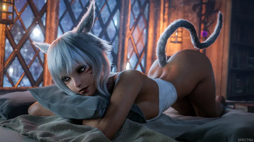 Y'shtola in Bed (Spectra) by xXayaHXx