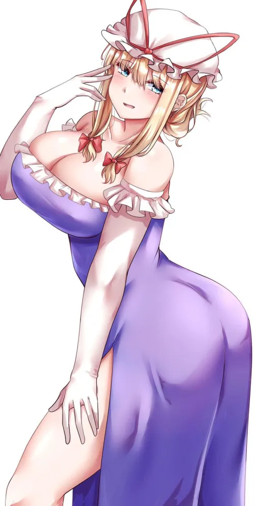 Yukari Striking a Pose [Touhou] by sd6636