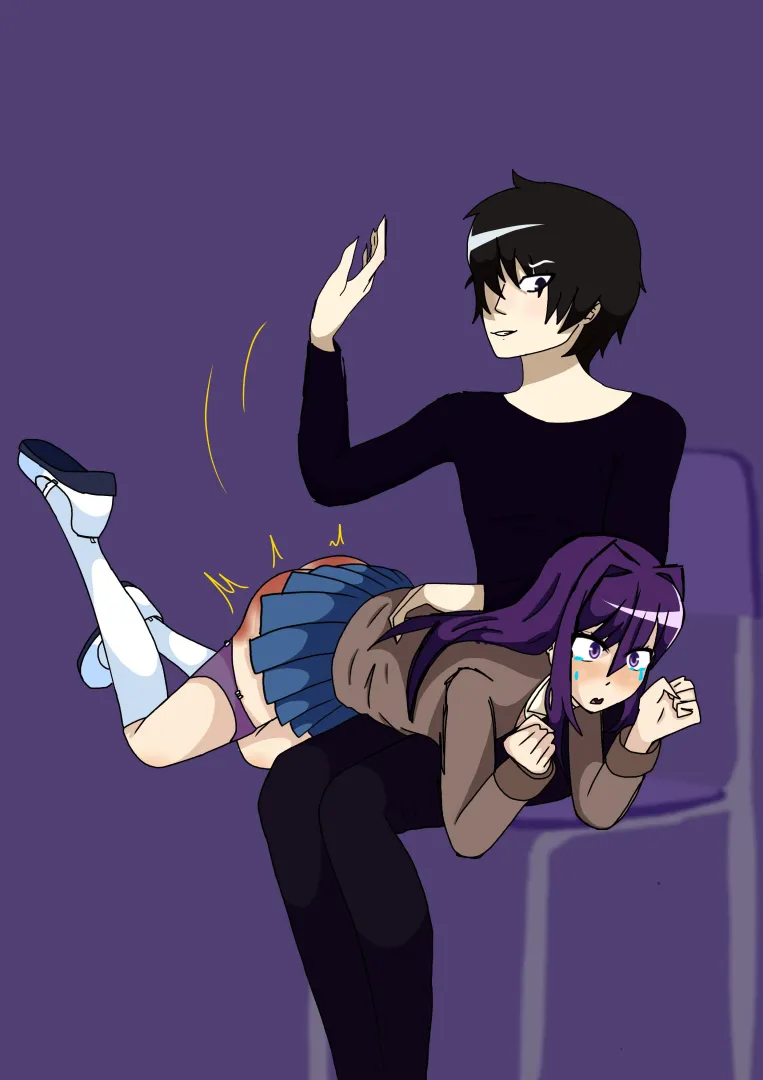 Yuri ddlc spanked by emo boy (caption this in comments honestly) posted by Deathklavo