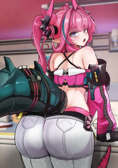 Yvonne Giving You a Look Back [Arknights] by sd6636