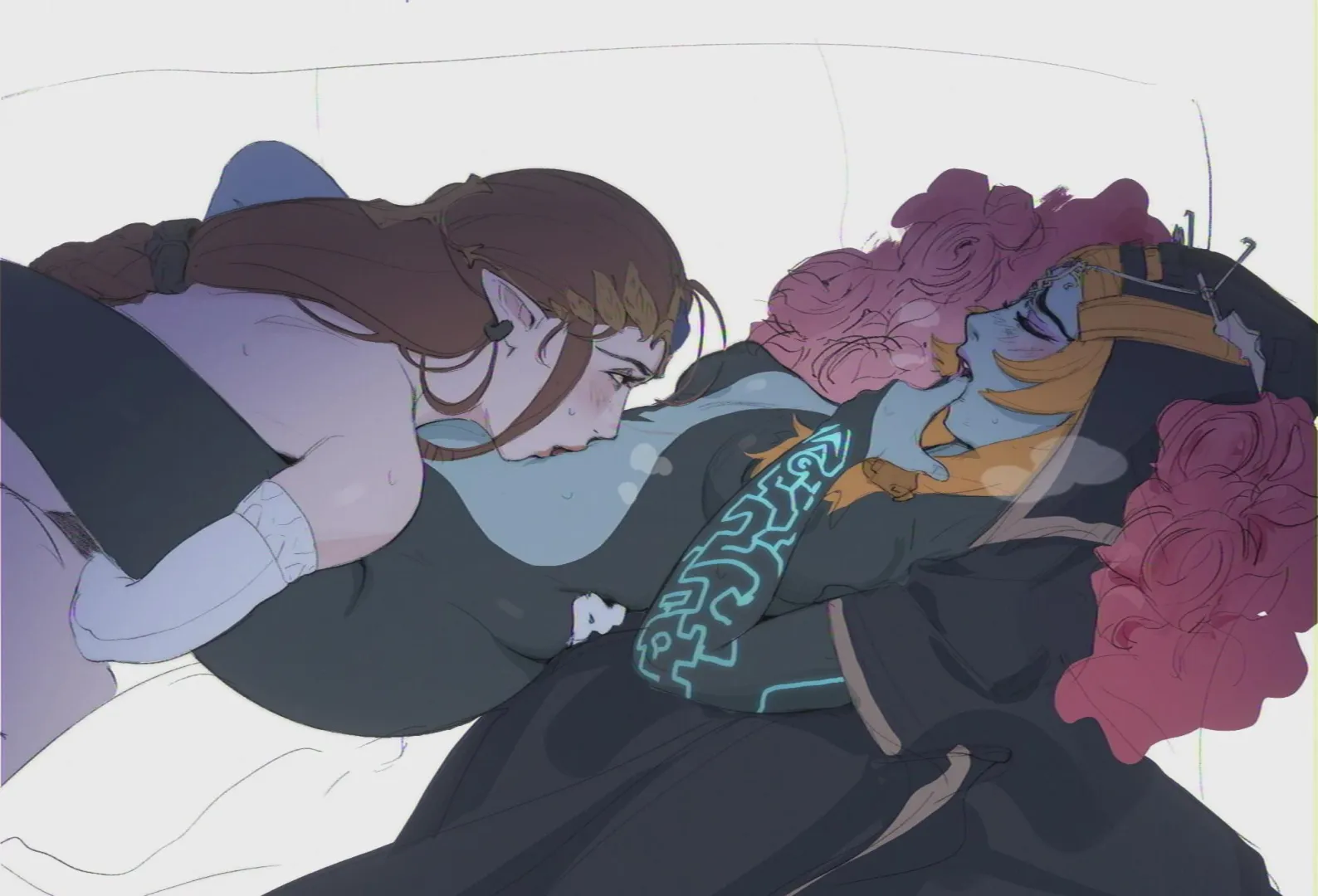 Zelda kisses her way down Midna (Usurper2001) [Legend of Zelda] posted by LenaAran