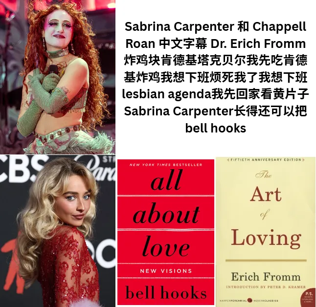 爱的艺术是一个很有历史的书，但是我觉得Sabrina不太懂Chappell的女同性恋gender背景 posted by imnotokayandthatso-k