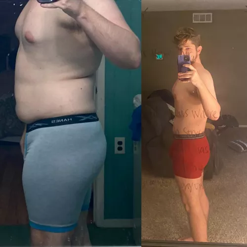 1 year, then and now. by AxlFantastic