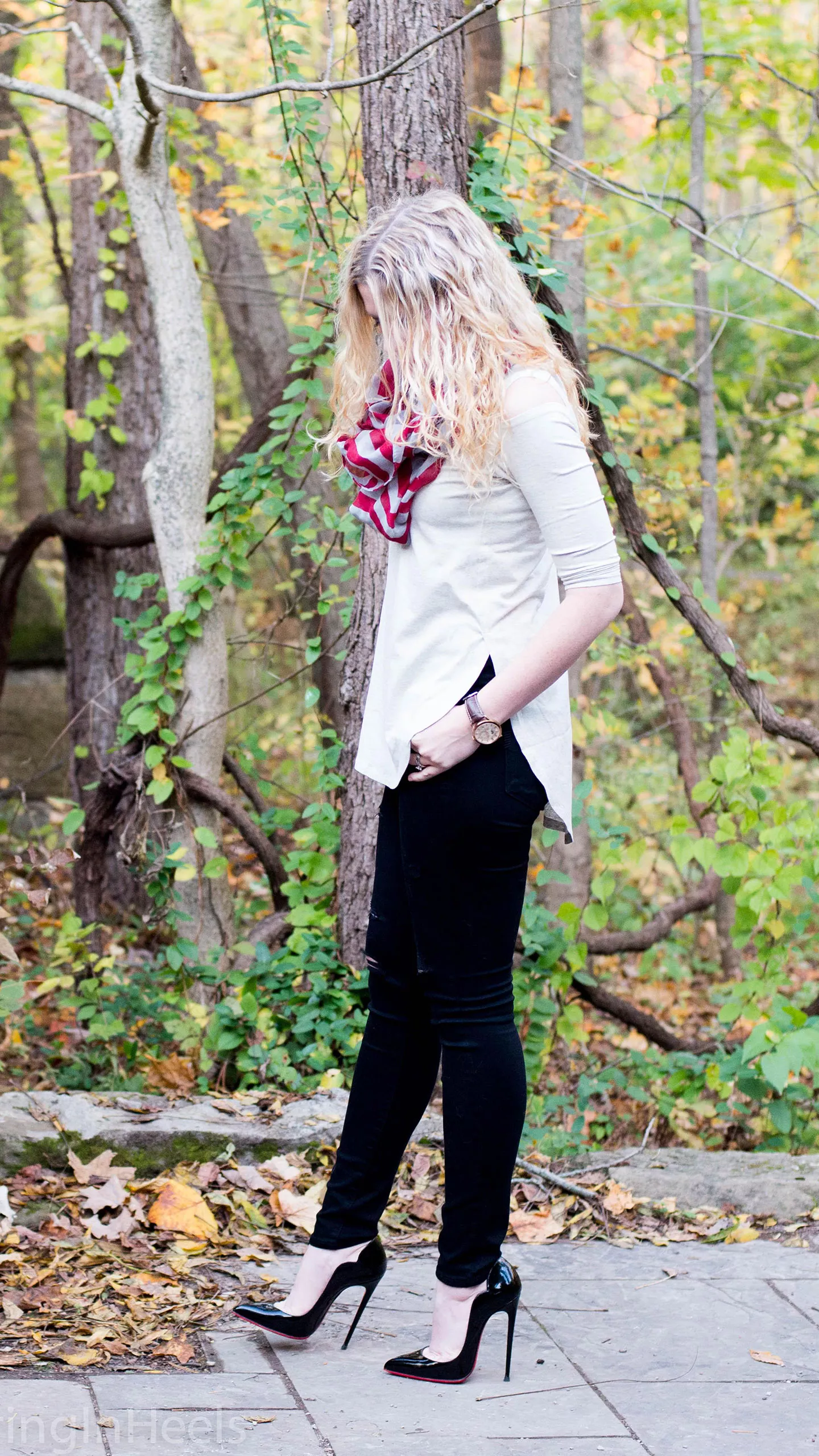 [1440x2560] Christian Louboutin Hot Chick 130mm in the Garden posted by ILoveStockings