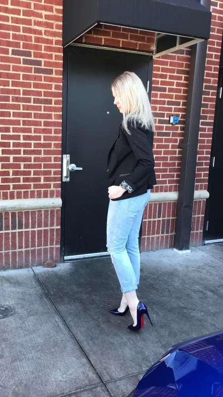 [1440x2560] Purple pop heels by ILoveGarterBelts