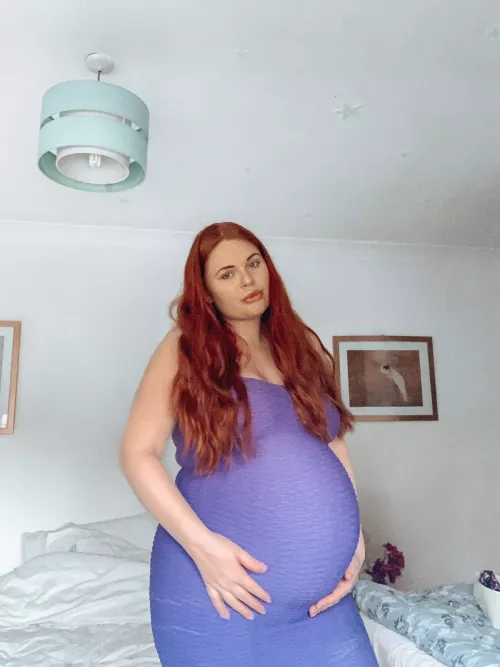 2 days in a row of stuffing and this dress is ready to rip! by PreggoStuffer1