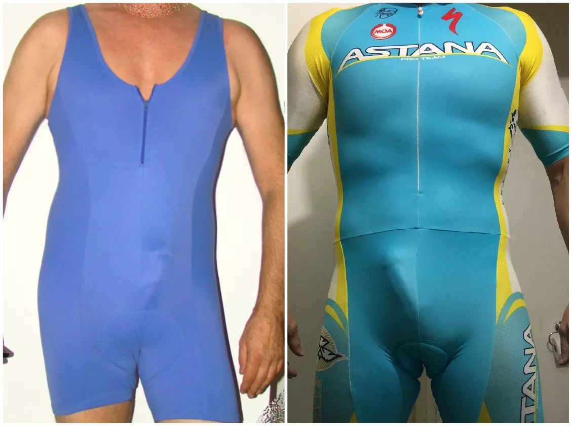 2 guys in cycling suits with bulges posted by StefanMX8
