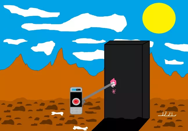 [2001 A Space Odyssey] Hal 9000 fucking the monolith [Drawing] by The2500