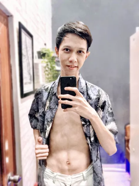 20yo skinny twink showing off abs 🌴 by Christopher24x