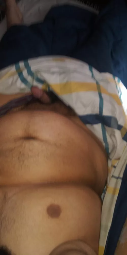 (24) Just woke up hard. 😌 How yall like my body and cock. by coolshadow_21