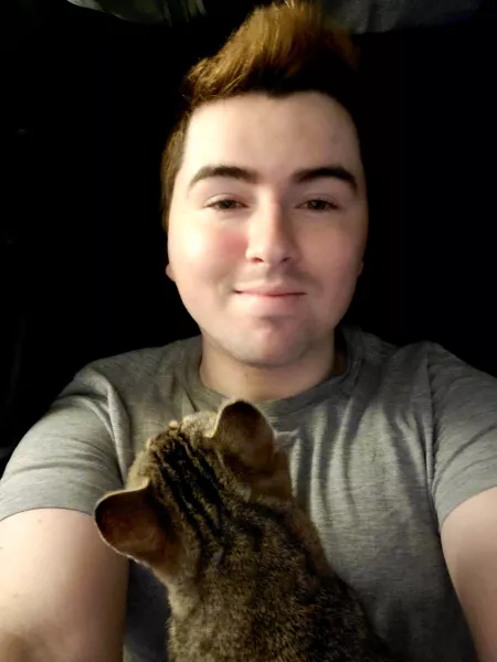 28 today! Someone wanted to wake me up for birthday snuggs 😂 by Johnny0784