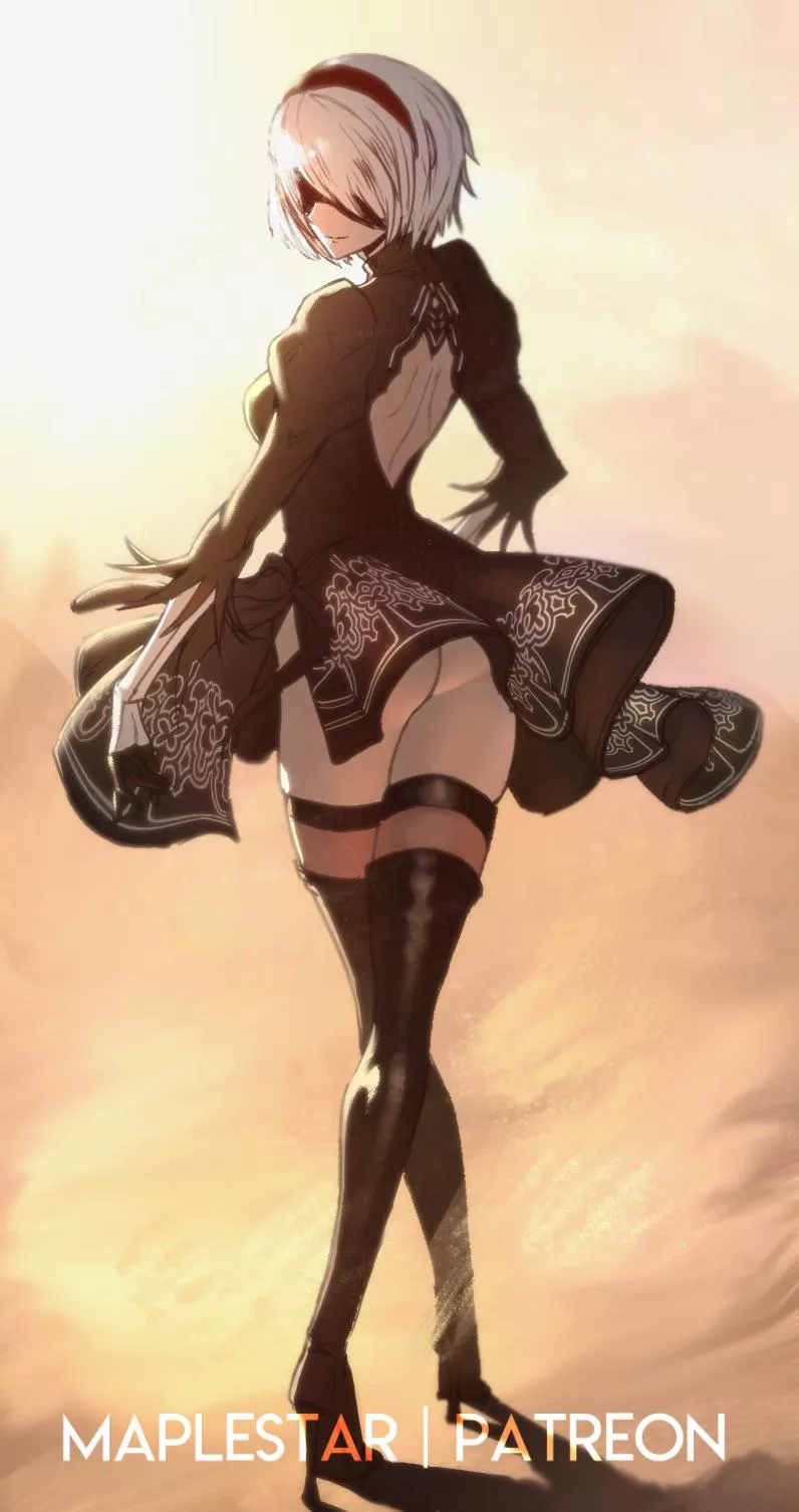 2B art by (maplestar)on patreon posted by Ju1ianBen9ss0n