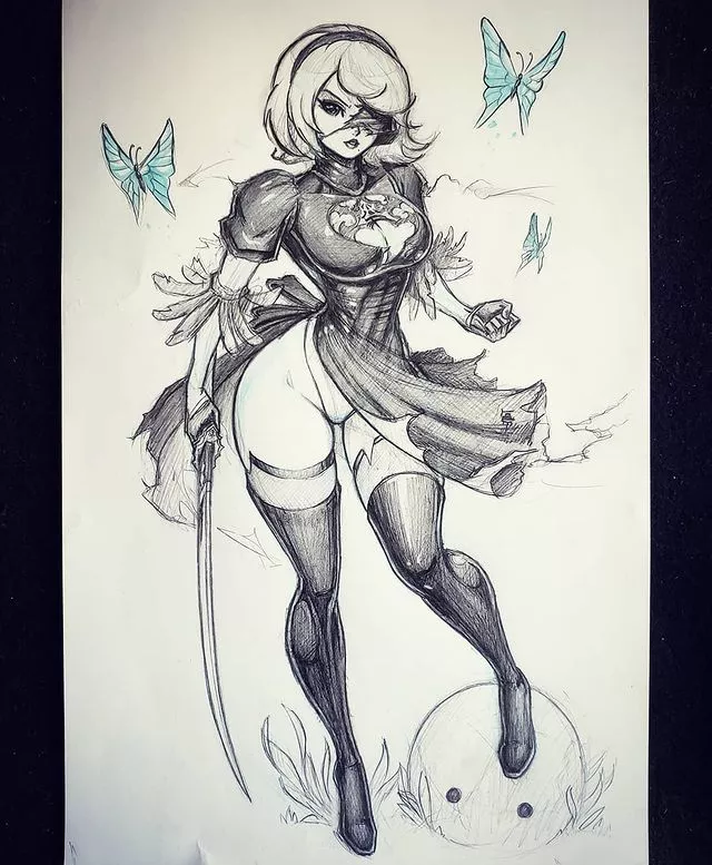 2b drawing posted by gaemni