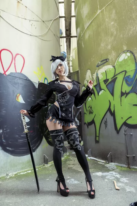 2b from nier automata, by me by kikimonn