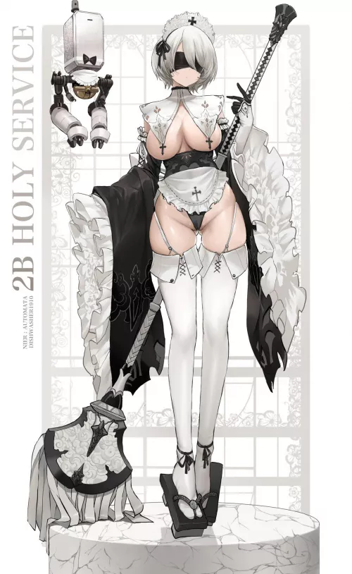 2B Maid by Natsu_1000