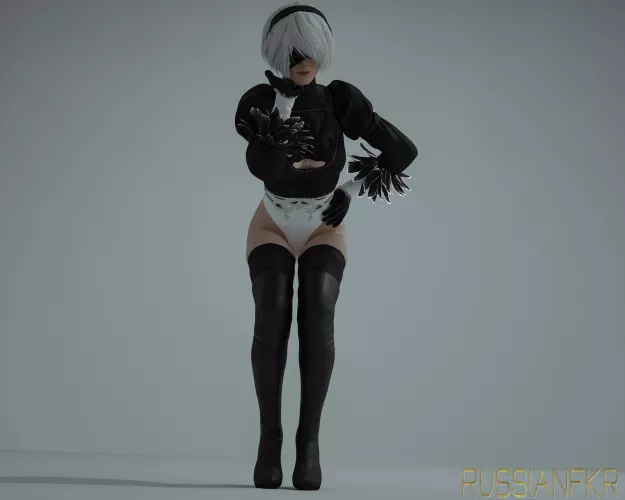 2B Pose Inspiration [Render Set] (Russianfkr) by Russianfkr